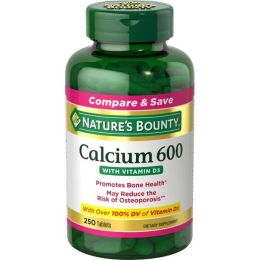 Nature's Bounty Calcium 600 + Vitamin D3 Tablets; 600 mg; 250 Count