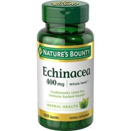 Nature's Bounty Echinacea Whole Herb Capsules; 400 mg; 100 Count