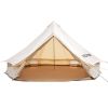 VEVOR 3-5 Person Canvas Glamping Bell Tent, Breathable Waterproof Yurt Tent with Stove Jack and Detachable Side Wall for Family Camping