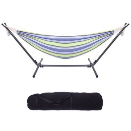 Free shipping  Hammock & Steel Frame Stand Swing Chair Home/Outdoor Backyard Garden Camp Sleep YJ