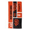 [Personalization Only] OFFICIAL MLB Colorblock Personalized Beach Towel - SF Giants