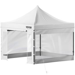 VEVOR Pop Up Canopy Tent, 10 x 10 FT, Outdoor Patio Gazebo Tent with Removable Sidewalls and Wheeled Bag