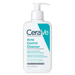 CeraVe Acne Face Wash, Acne Cleanser with Salicylic Acid and Purifying Clay for Oily Skin, 8 fl oz