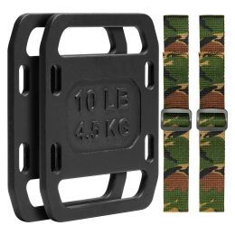 Cast Iron Ruck Weights, 10LB Pair Ruck Plate, Weighted Weights for Rucking, Adjustable Ruck Plate with Straps, for Rucking, Swings, Squat