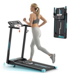 Walking Pad Treadmill 1-14km/h,300 lbs Capacity, LED Bluetooth music Under Desk Treadmill, Compact Treadmills for Home Hiking