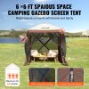 VEVOR Pop Up Gazebo Tent, Pop-Up Screen Tent 4 Sided Canopy Sun Shelter with 4 Removable Privacy Wind Cloths & Mesh Windows