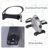 Portable Mini Pedal Exercise Bike Indoor Cycle Fitness Arm Leg w/ LCD Display, Silver