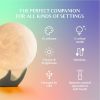 Moon Lamp, 3D Printing Lunar Lamp Night Light with White Hand Stand