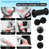 Massage Ball & Foot Roller 5 in 1 Set,Foot Massager Roller-Lacrosse,Peanut,Spiky