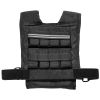 Adjustable Weighted Vest, 35lb Weight Vest with Iron Weights, Shoulder Pad, and Reflective Stripe, Body Weight Vest Exercise Set for Men Women