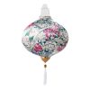 12inch White Dahlia Chinese Cloth Lantern Decorative Floral Round Hanging Paper Lantern for Outdoor Garden Party