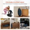 48" Rebounder Trampoline for Adults, Foldable Mini Trampoline with Adjustable Handle Bar for Indoor Outdoor, Blue