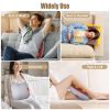Shiatsu Back And Waist Massager With Heat Cordless Rechargeable Kneading Lower Back Massage Pillow Portable Lumbar Massager For Home Car Office GPCT54