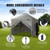 VEVOR 10x10 FT Pop up Canopy with Removable Sidewalls, Instant Canopies Portable Gazebo & Wheeled Bag, UV Resistant Waterproof