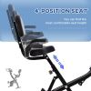 3 in 1 Folding Exercise Bike, Foldable Stationary Bike with 8-Level Magnetic Resistance, Adjustable Seat, Black