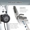 Folding Exercise Bike, Indoor Stationary Bike with 8-Level Magnetic Resistance and LCD Monitor, for Cardio Workout Grey