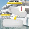 4 NEW RIBBED BOAT FENDERS 10" x 28" WHITE CENTER HOLE BUMPERS MOORING PROTECTION