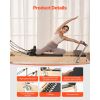 Pilates Reformer Machine, Wooden Pilates Workout Equipment for Home Gym Studio Use, Pilates Bed with Dual Resistance- Spring & Cord