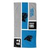 [Personalization Only] OFFICIAL NFL Colorblock Personalized Beach Towel - Panthers