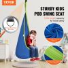 VEVOR Kids Pod Swing Seat, Hanging Hammock Chair with LED Lights Strings, Inflatable Cushion