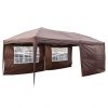 3 x 6m Two Windows Practical Waterproof Folding Tent Dark Coffee Folding Tent