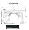 Outdoor 11x 11Ft Pop Up Gazebo Canopy With Removable Zipper Netting,2-Tier Soft Top Event Tent,Suitable For Patio Backyard Garden Camping Area