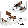 Foldable Sissy Squat Machine, Hip Thrust Machine with Push Up Stand, Multipurpose Glute Workout Equipment, White