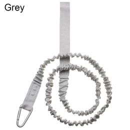 Elastic Leash With Carabiner For Kayak/Canoe Paddle & Fishing Rod; Rowing Boats Accessories (Color: grey)