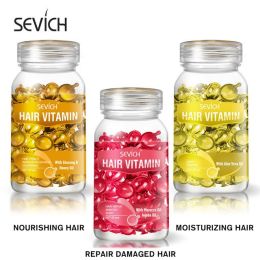 Sevich 3PCS/SET Keratin Complex Oil Hair Vitamin Capsule Set Moroccan Hair Care Oil Smooth Repair Damaged Hair Treatment Serum (Color: Nourishing Set)