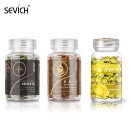 Sevich 3PCS/SET Keratin Complex Oil Hair Vitamin Capsule Set Moroccan Hair Care Oil Smooth Repair Damaged Hair Treatment Serum (Color: Hair Growth)