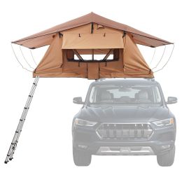 VEVOR Rooftop Tent Hard Shell 2-3 Person Waterproof for Jeep SUV Truck w/ Ladder (Product Style: Foldable Type (Large))