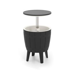 Outdoor Cooler Bar Table with Telescopic Tabletop for Beer and Wine (Type: Outdoor Coolers, Color: nan)