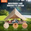 VEVOR 8-10 Person Canvas Glamping Bell Tent, Breathable Waterproof Yurt Tent with Stove Jack and Detachable Side Wall for Family Camping